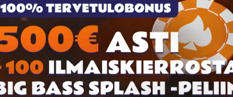 Igni Casino — 100% jopa 500 € asti + 100 ilmaiskierrosta Big Bass Splash -peliin